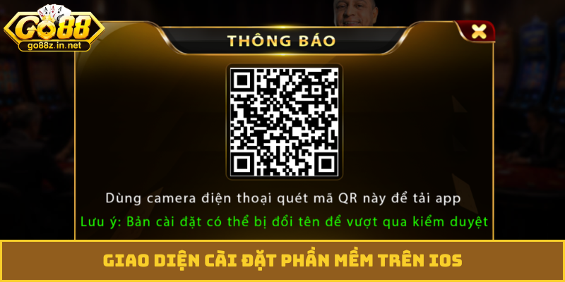 Giao diện cài đặt phần mềm trên iOS
